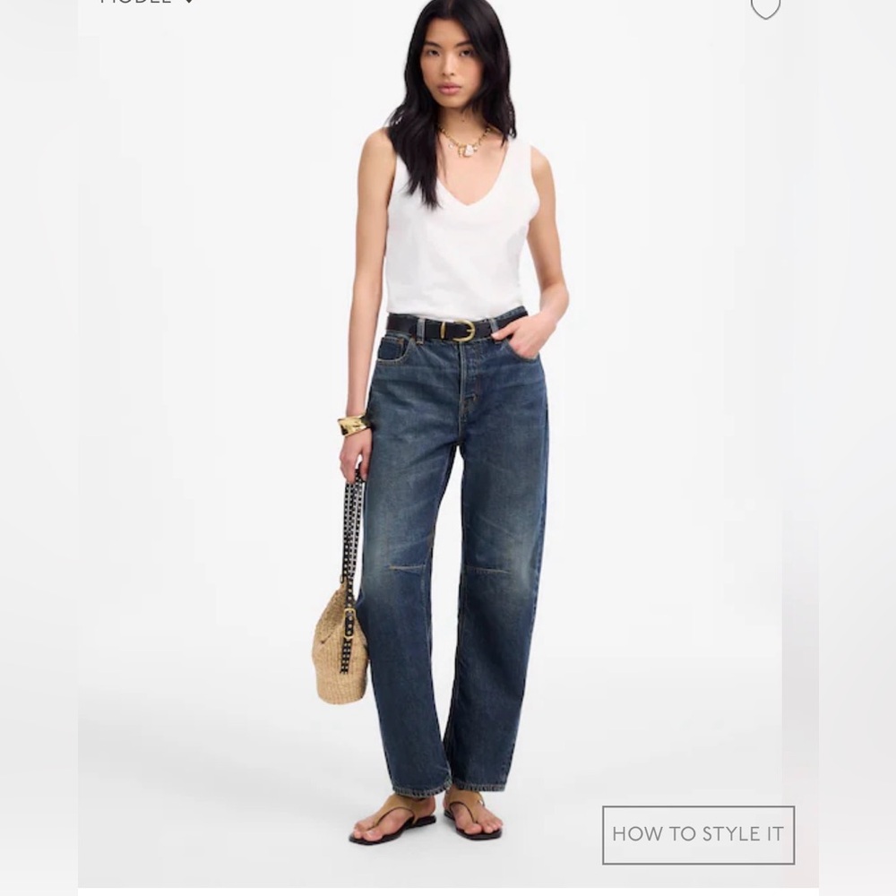 Madewell The Darted Barrel Leg Jeans